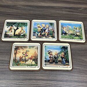 Vintage 1986 Pimpernel Hummel Coasters Cork Back Set Of 5 Made In England